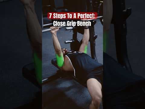 YouTube video demonstration: Close-Grip Barbell Bench Press 3D Form & Technique Demonstration