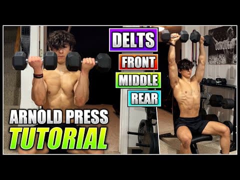 YouTube video demonstration: Arnold Dumbbell Press 3D Form & Technique Demonstration