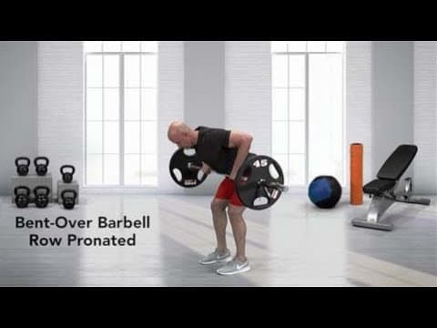 YouTube video demonstration: Barbell Bent-Over Row 3D Form & Technique Demonstration
