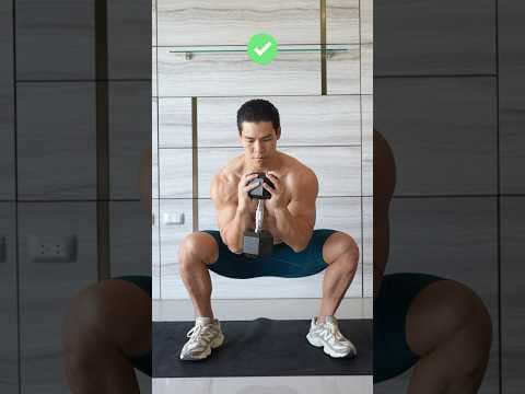 YouTube video demonstration: Kettlebell / Dumbbell Goblet Squat 3D Form & Technique Demonstration